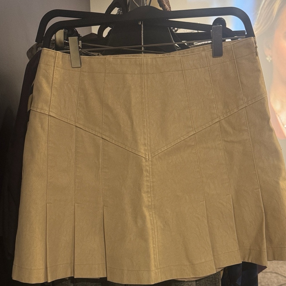 Free People Cream lined skirt